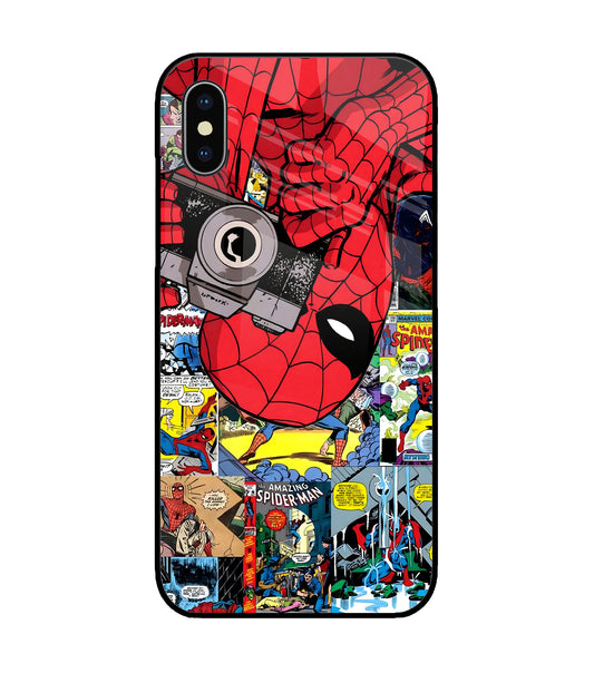 Spider Man iPhone XS Glass Cover