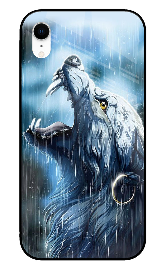Wolf in Rain iPhone XR Glass Cover