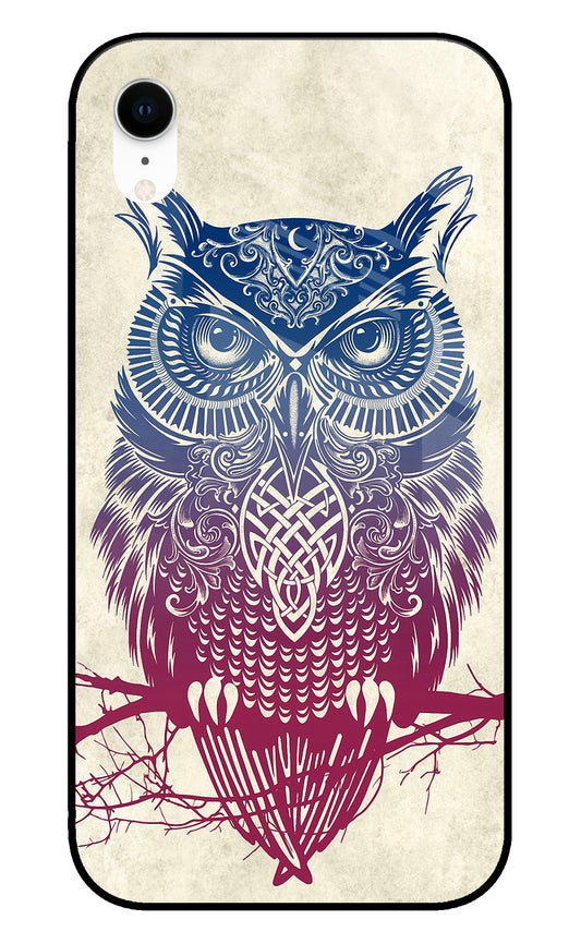 Owl Drill Paint iPhone XR Glass Cover