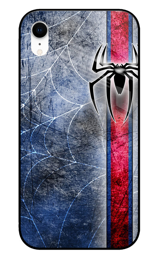 Spider Blue Wall iPhone XR Glass Cover