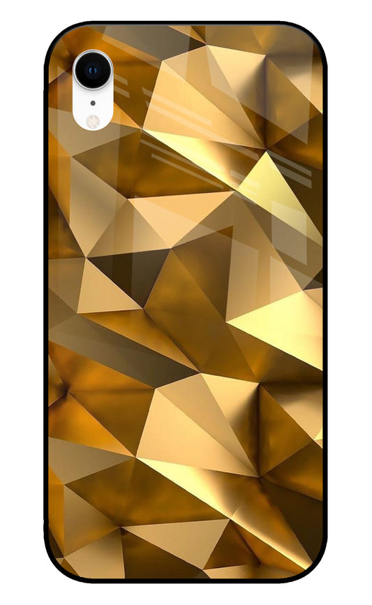 Golden Poly Art iPhone XR Glass Cover