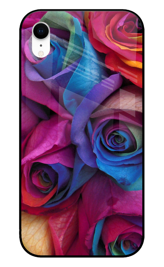 Colorful Roses iPhone XR Glass Cover