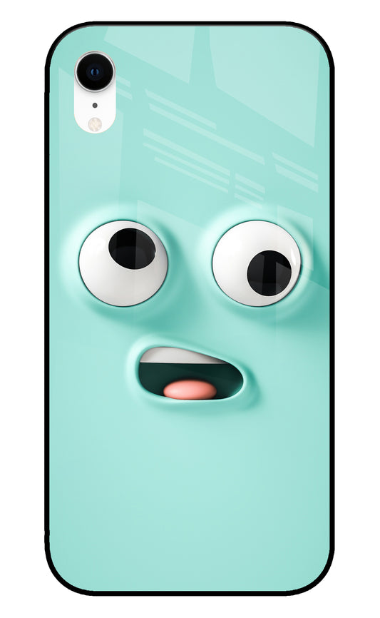 Silly Face Cartoon iPhone XR Glass Cover