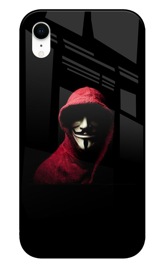 Anonymous Hacker iPhone XR Glass Cover