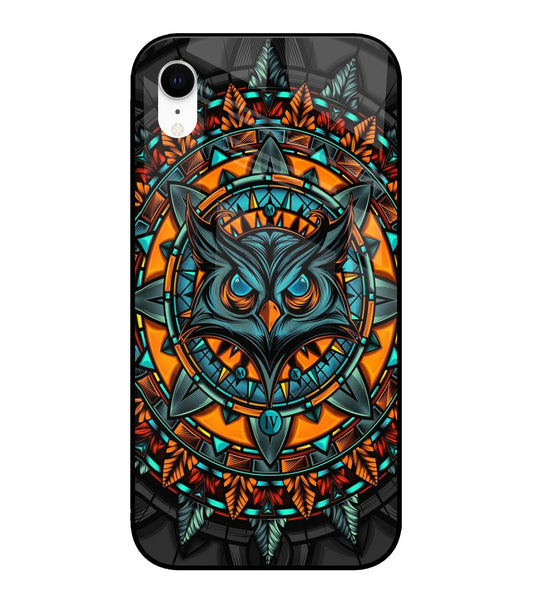 Angry Owl Art iPhone XR Glass Cover