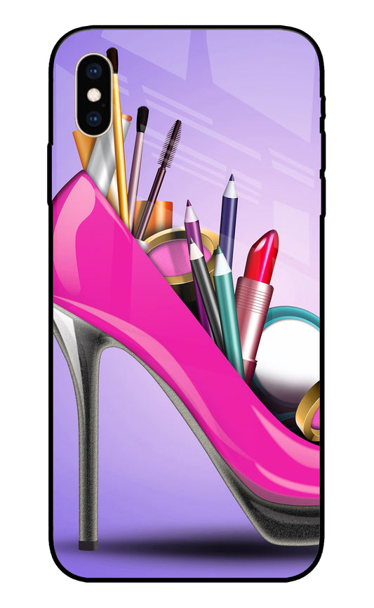 Makeup Heel Shoe iPhone XS Max Glass Cover