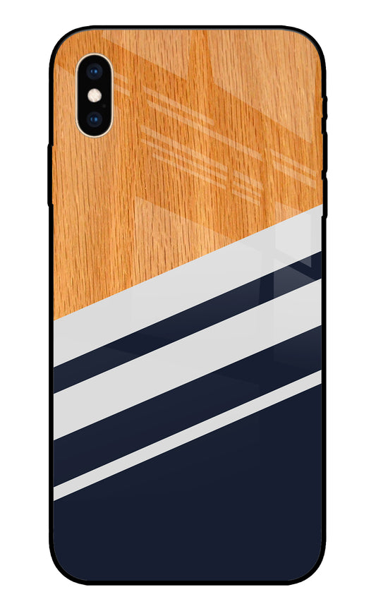 Black And White Wooden iPhone XS Max Glass Cover