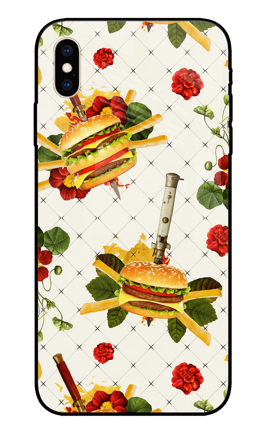 Burger Food Wallpaper iPhone XS Max Glass Cover