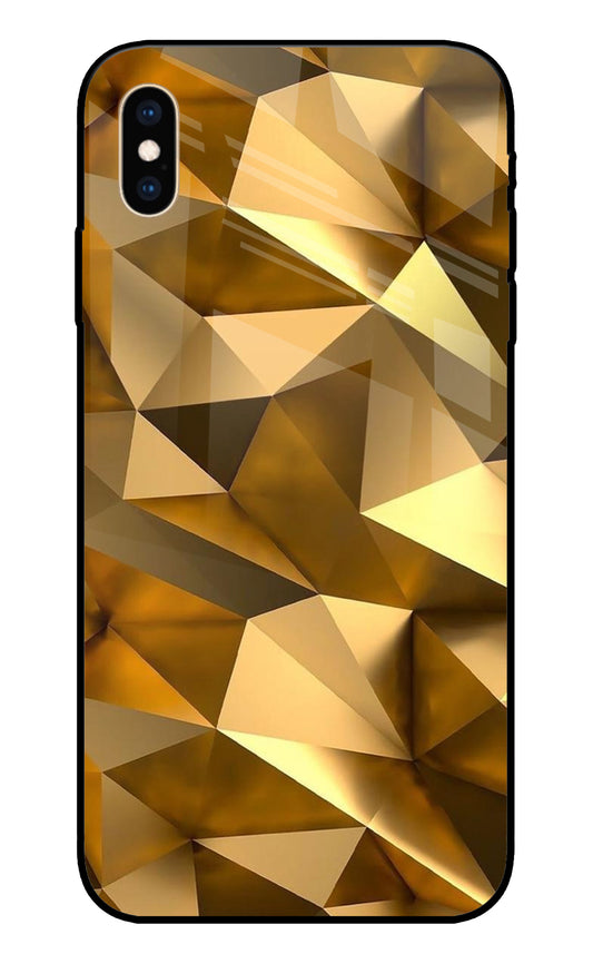 Golden Poly Art iPhone XS Max Glass Cover