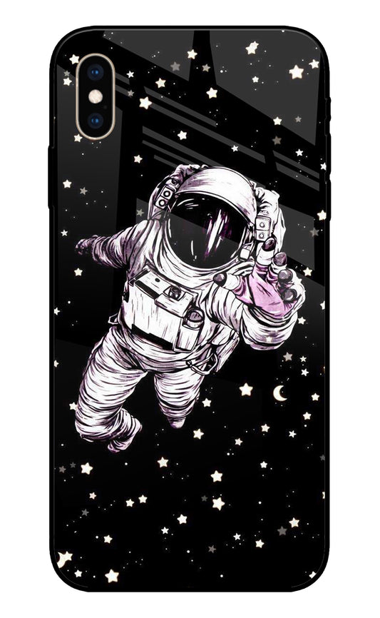 Astronaut On Space iPhone XS Max Glass Cover