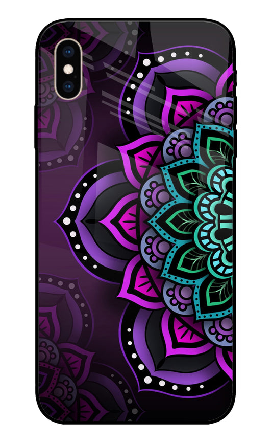 Abstract Rangoli iPhone XS Max Glass Cover