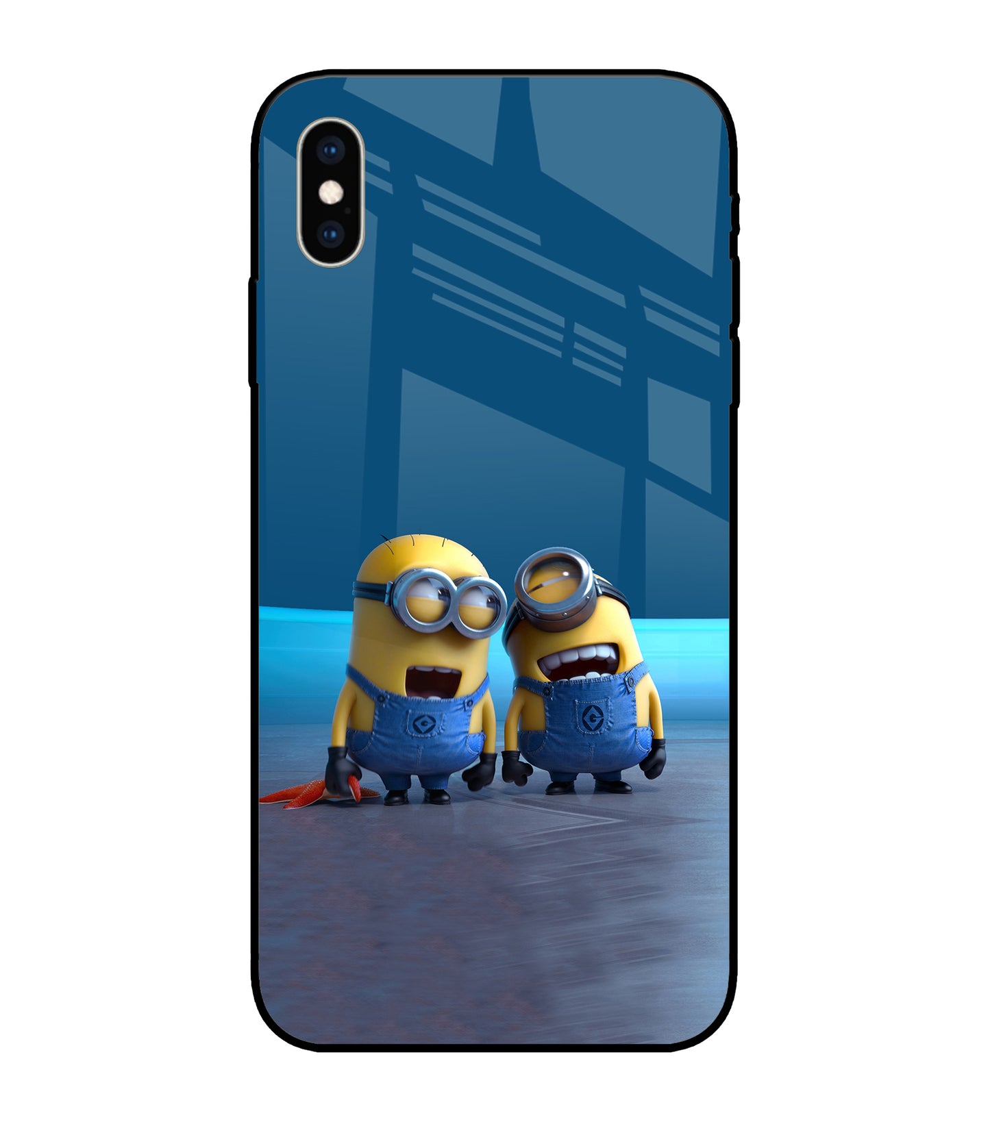 Minion Laughing iPhone XS Max Glass Cover