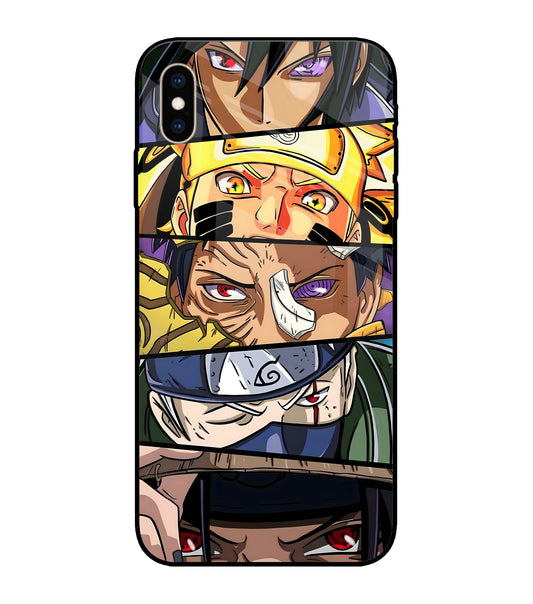 Naruto Character iPhone XS Max Glass Cover