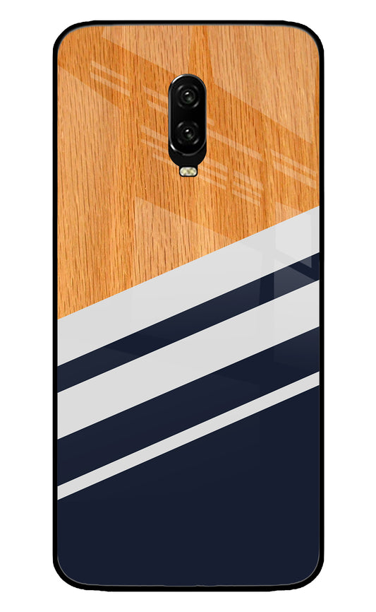 Black And White Wooden Oneplus 7 Glass Cover