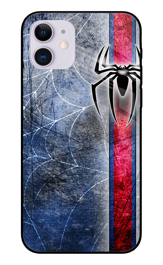 Spider Blue Wall iPhone 11 Glass Cover
