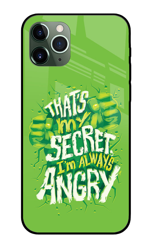 Hulk Smash Quote iPhone 11 Pro Max Glass Cover