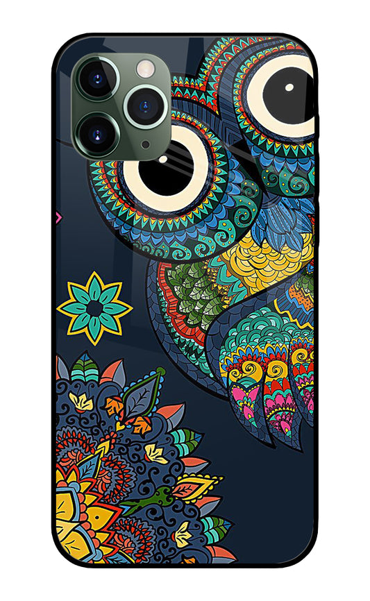 Abstract Owl Art iPhone 11 Pro Max Glass Cover