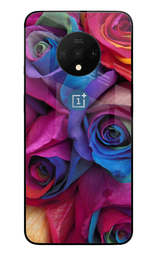 Colorful Roses Oneplus 7T Glass Cover