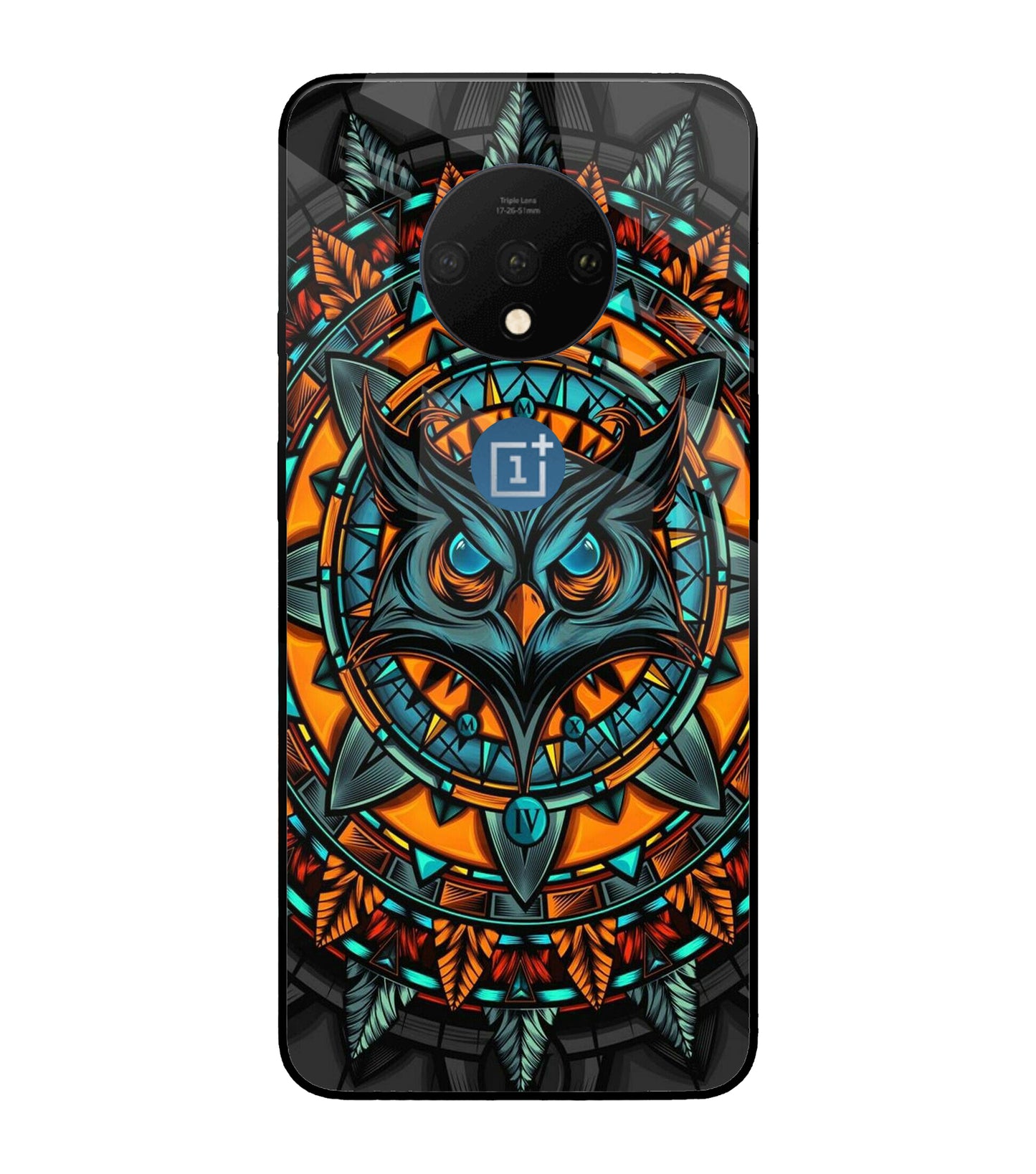 Angry Owl Art Oneplus 7T Glass Cover