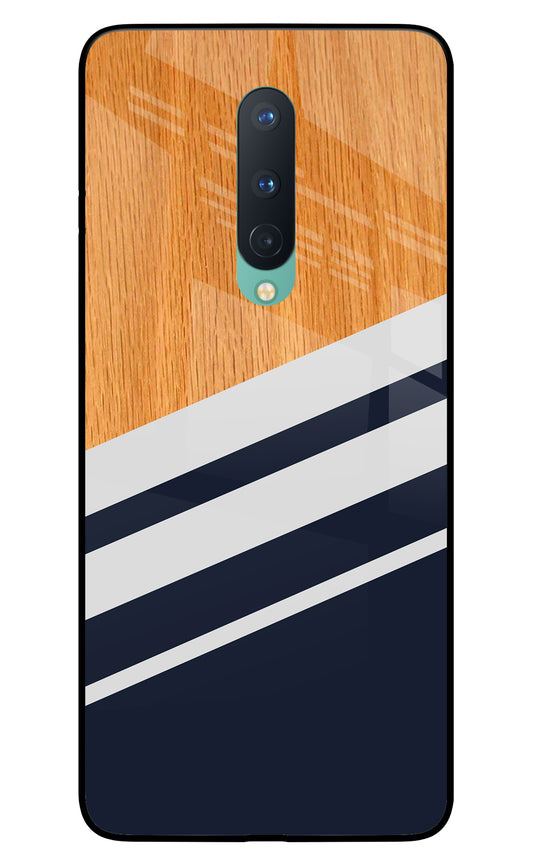 Black And White Wooden Oneplus 8 Glass Cover