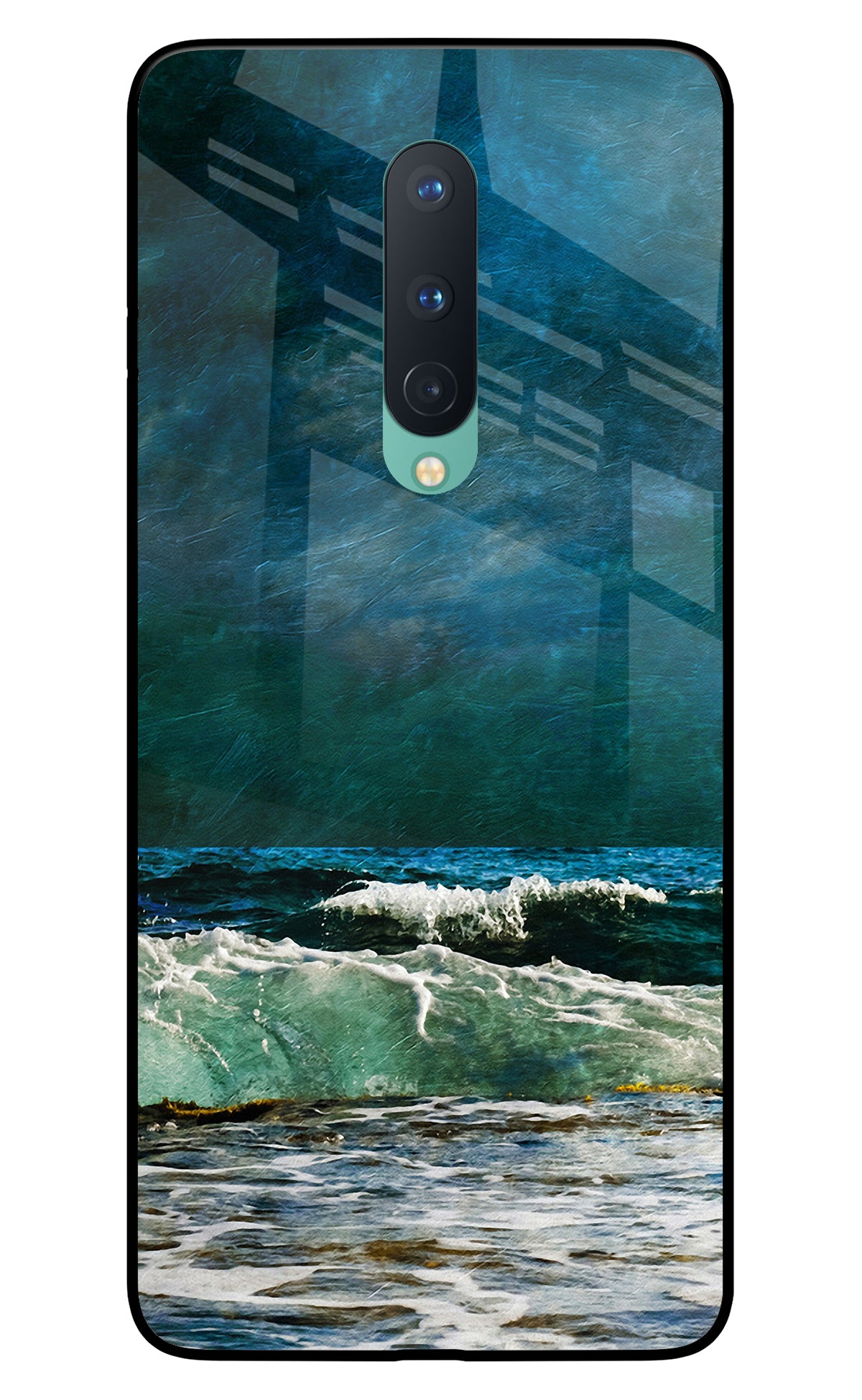 Sea Wave Art Oneplus 8 Glass Cover