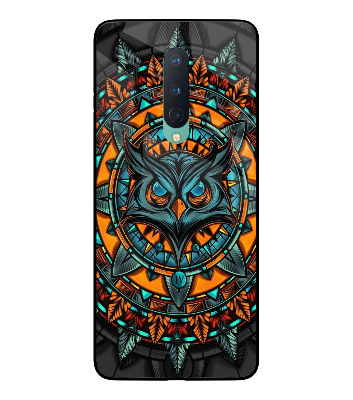 Angry Owl Art Oneplus 8 Glass Cover