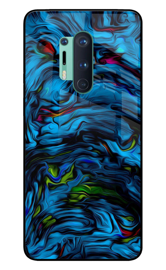 Dark Blue Abstract Oneplus 8 Pro Glass Cover