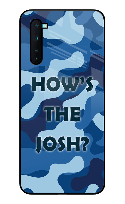Camouflage Blue Oneplus Nord Glass Cover