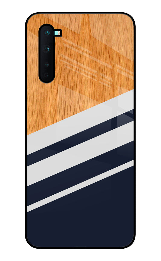 Black And White Wooden Oneplus Nord Glass Cover