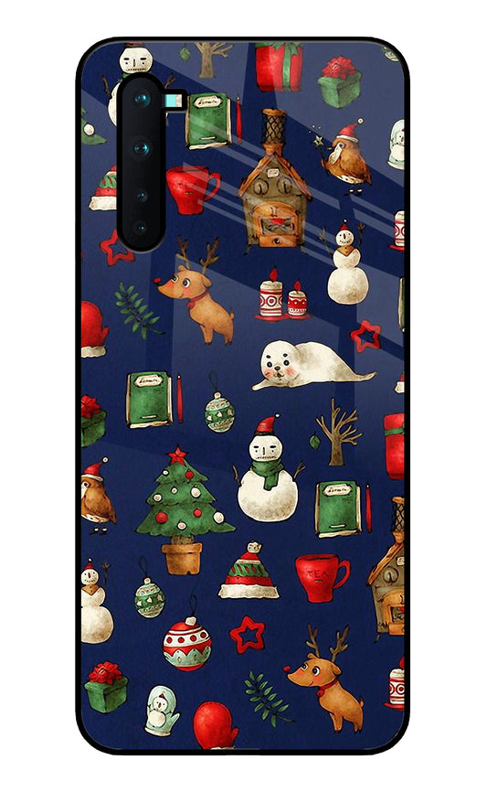 Canvas Christmas Print Oneplus Nord Glass Cover