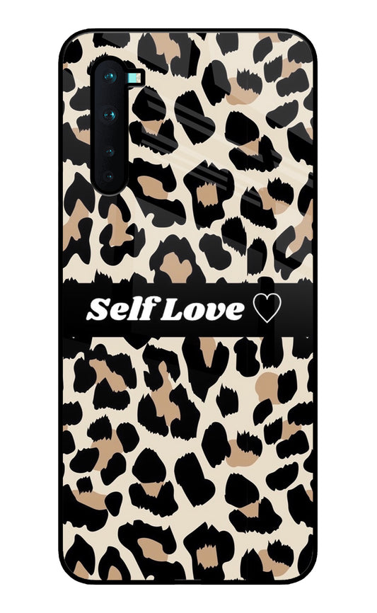 Leopard Print Self Love Oneplus Nord Glass Cover