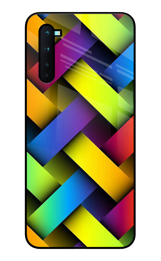 Abstract Colorful Stripes Oneplus Nord Glass Cover