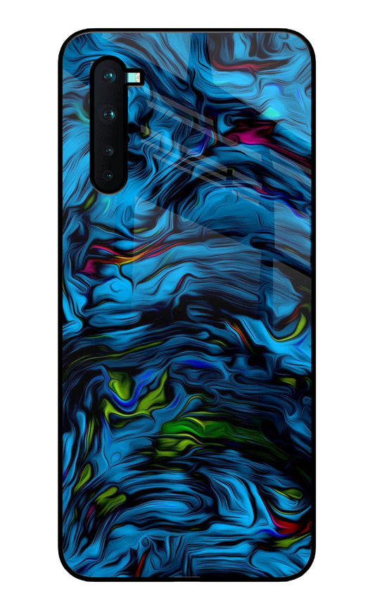 Dark Blue Abstract Oneplus Nord Glass Cover