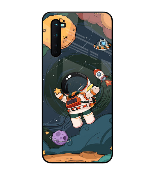 Cartoon Astronaut Oneplus Nord Glass Cover
