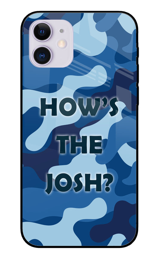 Camouflage Blue iPhone 12 Glass Cover