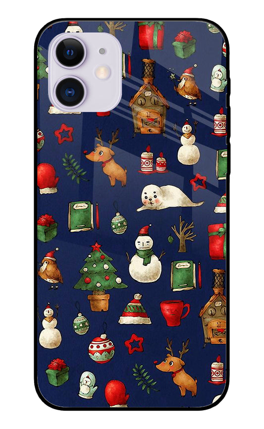 Canvas Christmas Print iPhone 12 Glass Cover