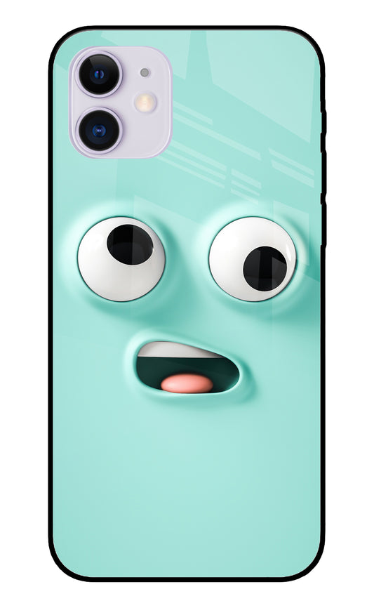 Silly Face Cartoon iPhone 12 Glass Cover