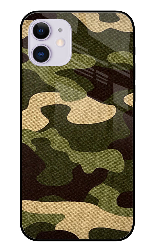 Camouflage Canvas iPhone 12 Glass Cover