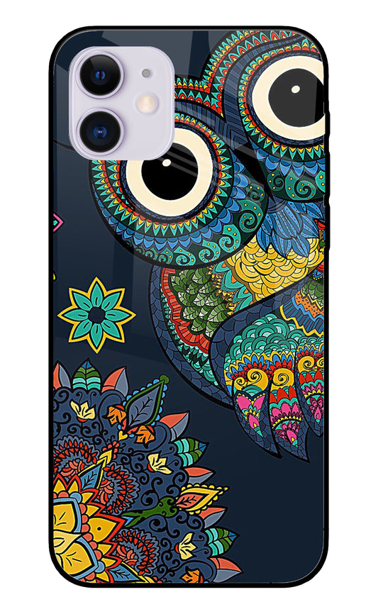 Abstract Owl Art iPhone 12 Pro Glass Cover