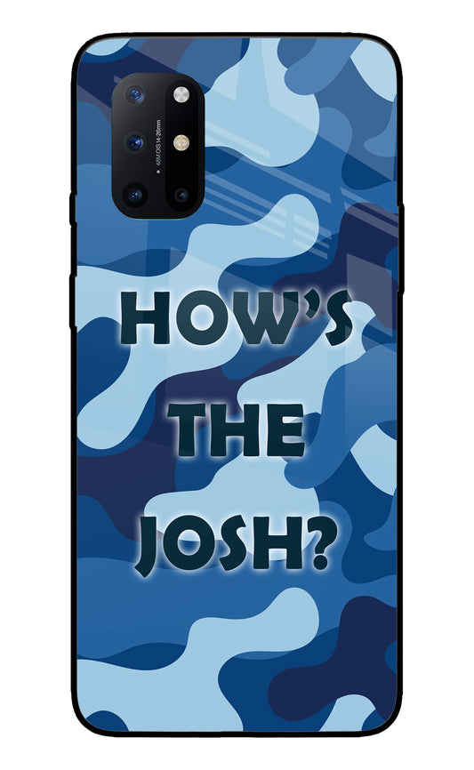 Camouflage Blue Oneplus 8T Glass Cover