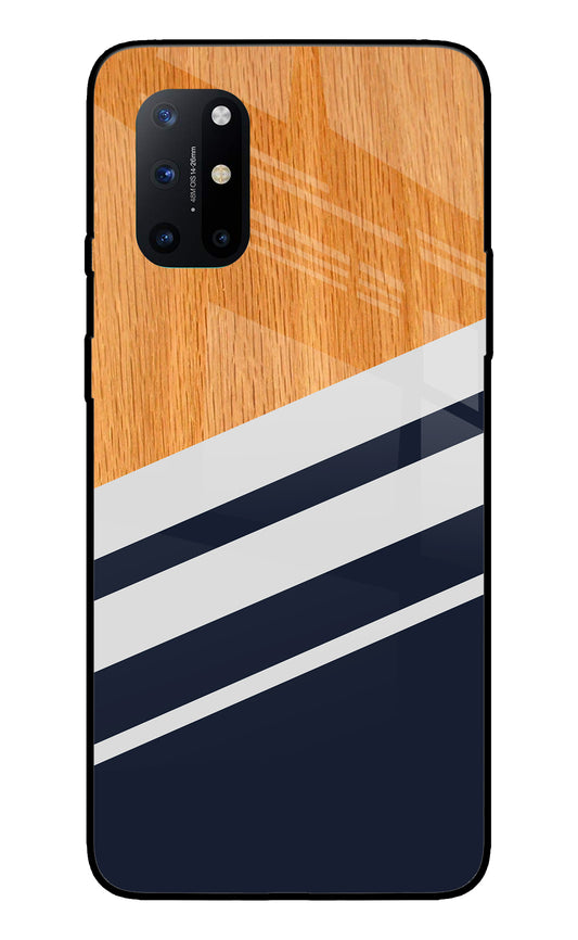 Black And White Wooden Oneplus 8T Glass Cover
