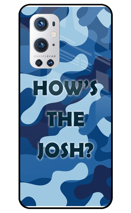 Camouflage Blue Oneplus 9 Pro Glass Cover