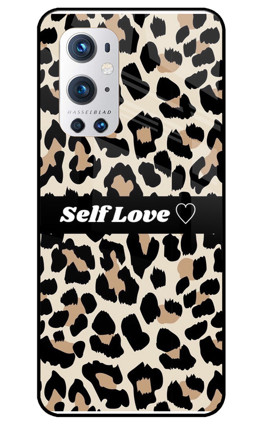 Leopard Print Self Love Oneplus 9 Pro Glass Cover