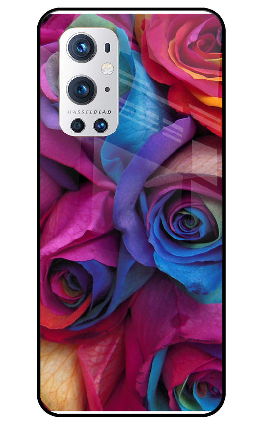 Colorful Roses Oneplus 9 Pro Glass Cover