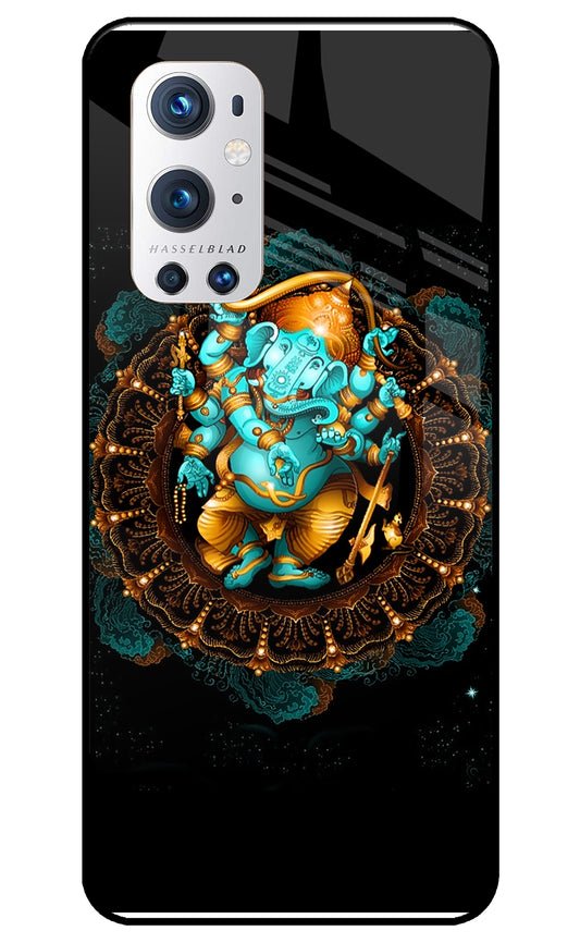 Lord Ganesha Art Oneplus 9 Pro Glass Cover