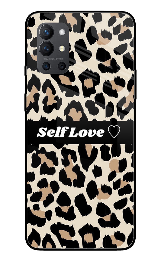 Leopard Print Self Love Oneplus 9R Glass Cover