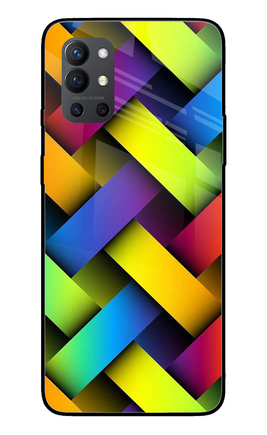 Abstract Colorful Stripes Oneplus 9R Glass Cover