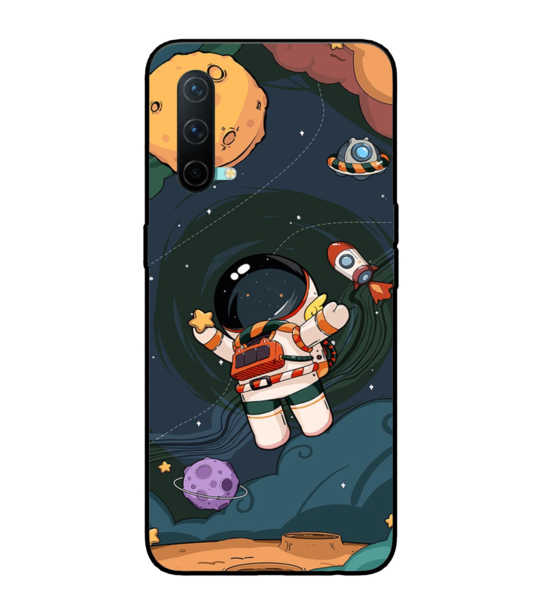 Cartoon Astronaut Oneplus Nord CE 5G Glass Cover