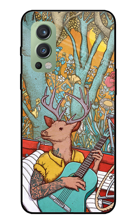 Deer Doodle Art OnePlus Nord 2 5G Glass Cover