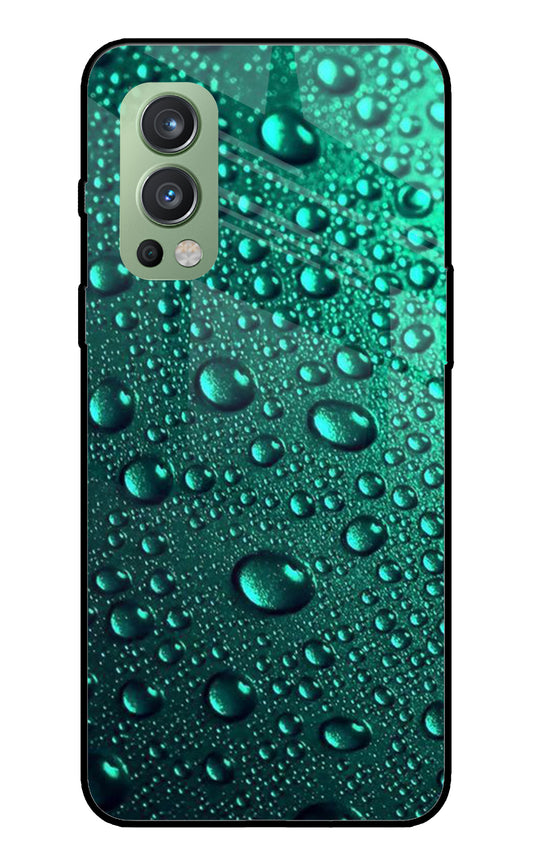 Green Water Drops OnePlus Nord 2 5G Glass Cover